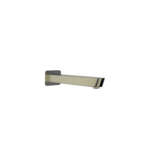Caño de pared para bañera de 232mm, níquel cepillado