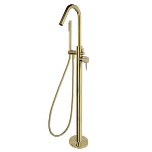Odisea Joya,columna monomando para bañera con equipo de ducha,oro cepillado