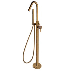 Odisea Joya,columna monomando para bañera con equipo de ducha,cobre cepillado