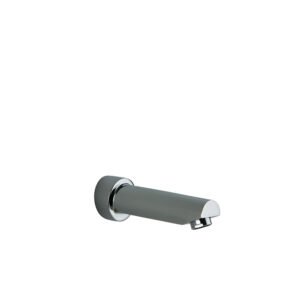 Caño de pared para bañera de 130mm tubular, cromo