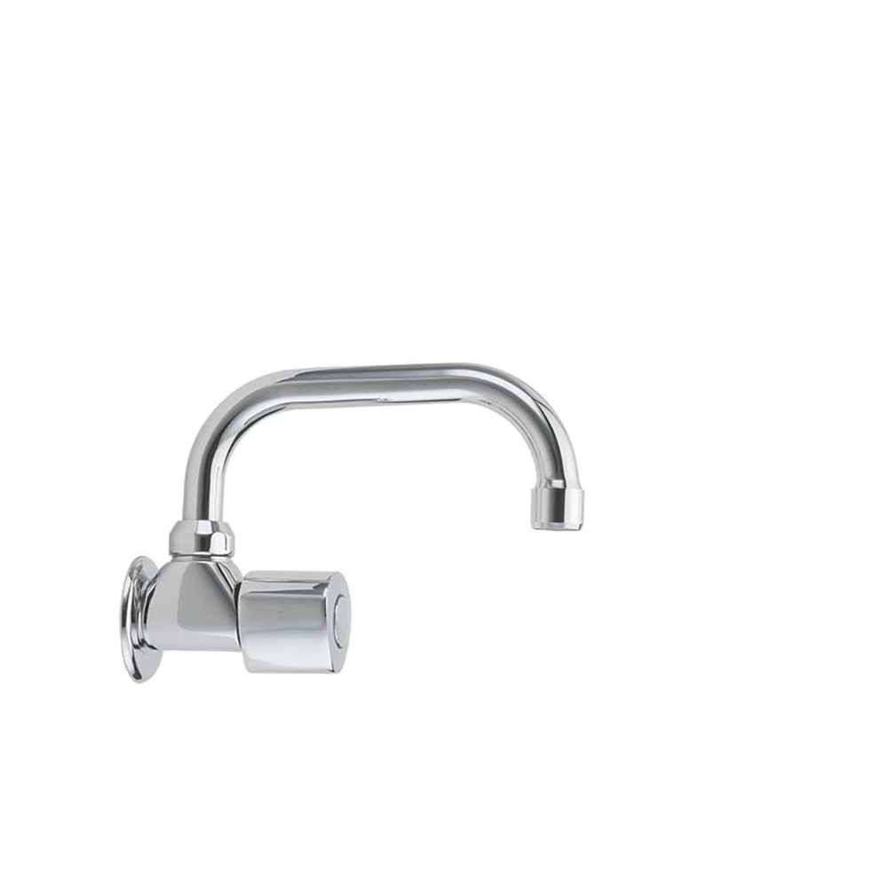 Eco,grifo de fregadero mural con caño superior giratorio de tubo de 1 agua caliente,cromo
