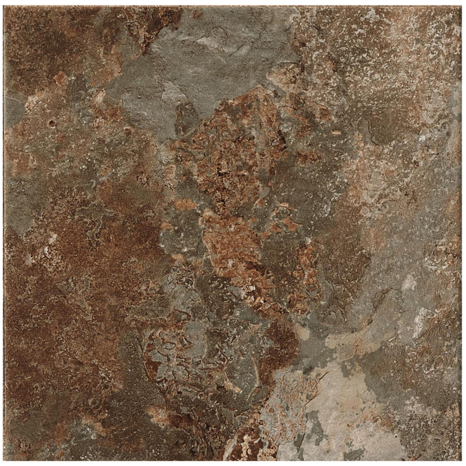 Suelo cerámico efecto piedra óxido 33x33 cm