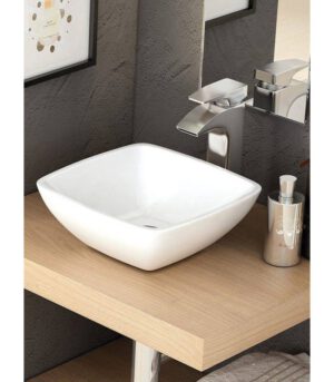 Lavabo sobre encimera Aure blanco brillo